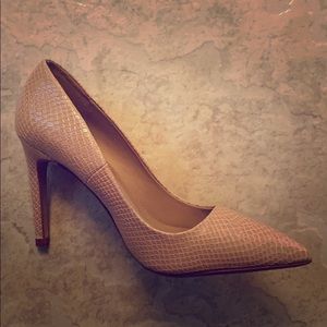 Zara Beige Croc Pumps